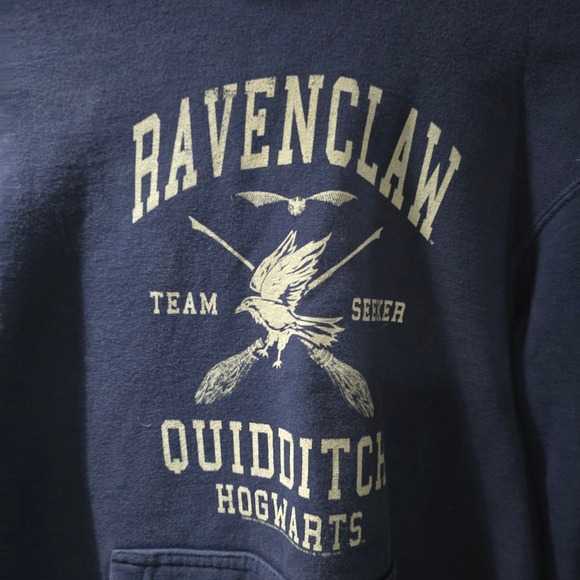 Mens Harry Potter Ravenclaw Quidditch Seeker Hooded Sweatshirt Small - Picture 4 of 5
